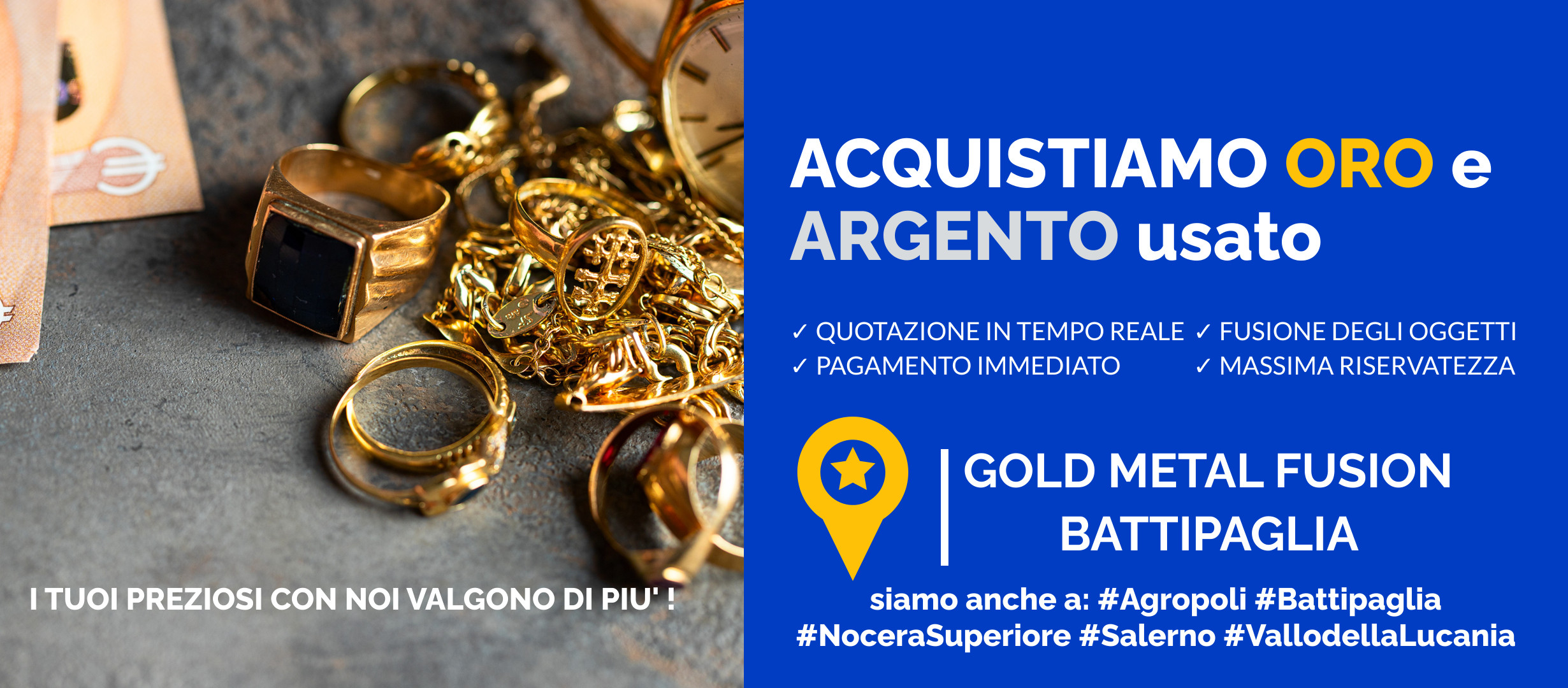 negozio compro oro e argento usato a Battipaglia