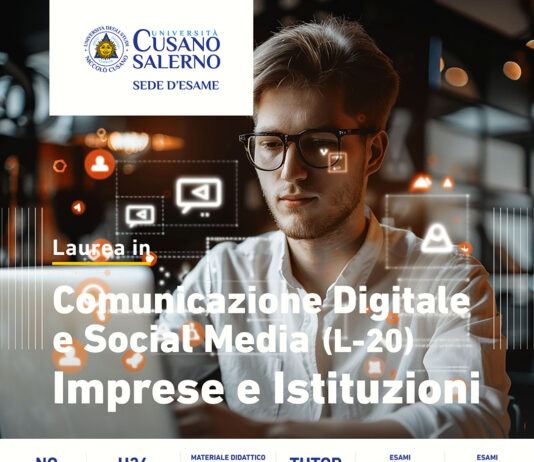 Corso di Laurea in Comunicazione Digitale e Social Media (L-20) di Unicusano Salerno